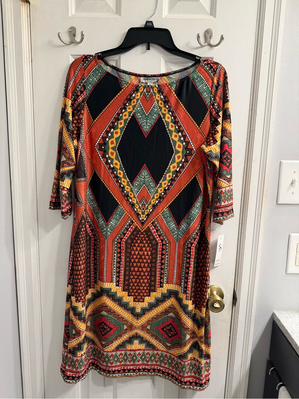 NWT Shelby & Palmer Boho Geometric wPrint Women’s Dress in Multicolor